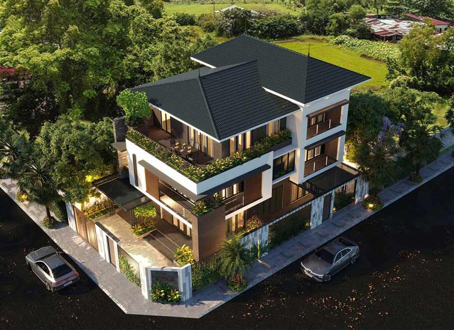 thiết kế biệt thự 500m2